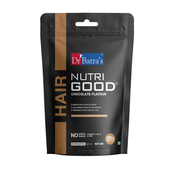 NutriGood+ Pouch (Pack of 2) | Chocolate Flavored | For Hair Care | Nutraceutical for Men & Women - Dr Batra's