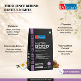 Dr Batra's Nutrigood Melatonin Sleep Gummies | Melatonin, L-Theanine & Chamomile for Restful Sleep | Helps Relax Mind, Reduce Stress & Wake Up Fresh | Sleep Support Supplement | 30 Gummies