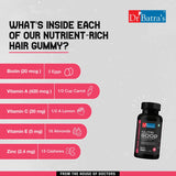 Dr Batra's Nutrigood Biotin Hair Gummies for Strong & Healthy Hair with Grape Seed Extract, Vitamins & Zinc for Nourishment & Protection - Pack of 30 Gummies - Dr Batra's