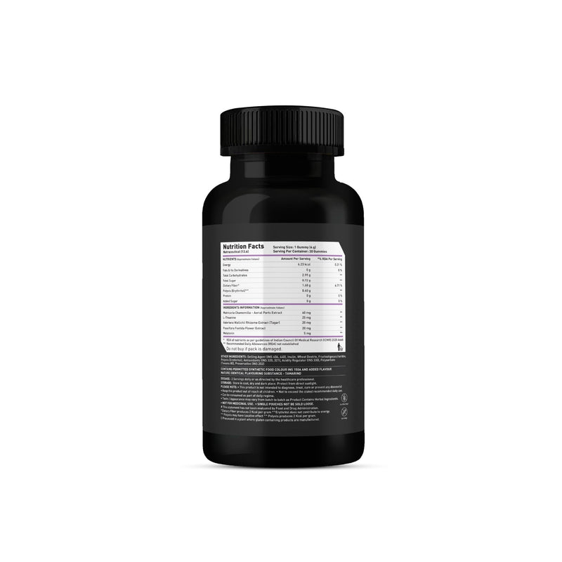 Dr Batra's Nutrigood Melatonin Sleep Gummies for Falling Asleep Faster | Fortified with with L - Theanine & Chamomile to Ease Anxiety & Wake Up Fresh - Pack of 30 Gummies - Dr Batra's