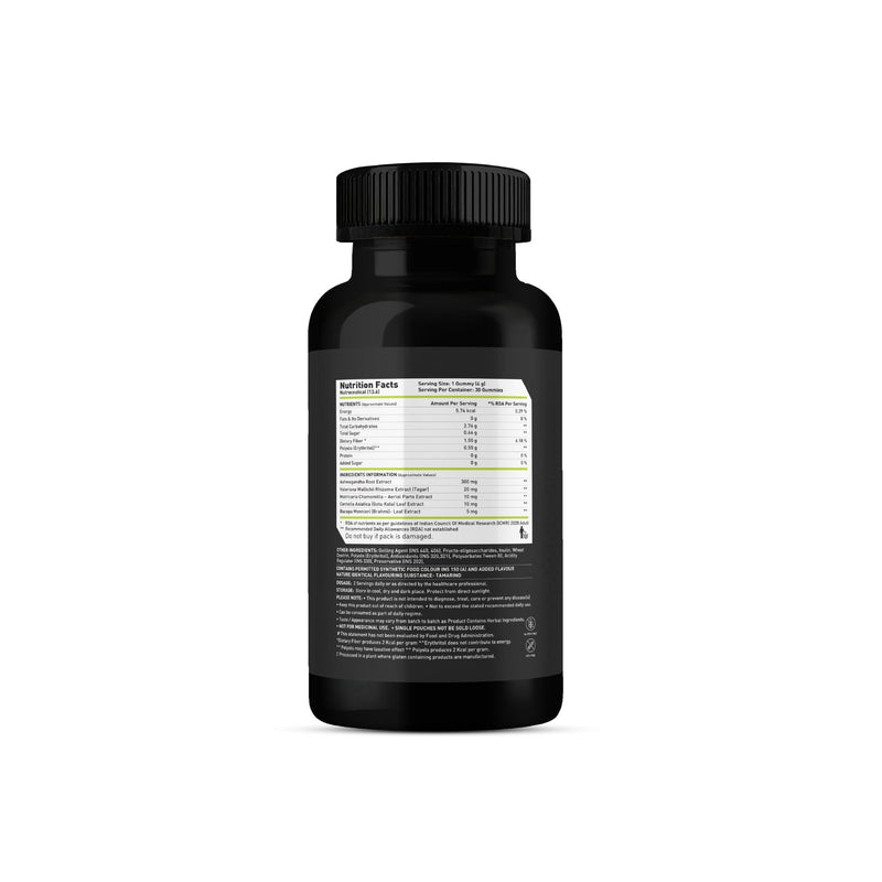 Dr Batra's Nutrigood No stress Gummies for Relaxation & Mental Wellness | Fortified with Ashwagandha, Brahmi & Chamomile for Stress Relief - 30 nos - Dr Batra's