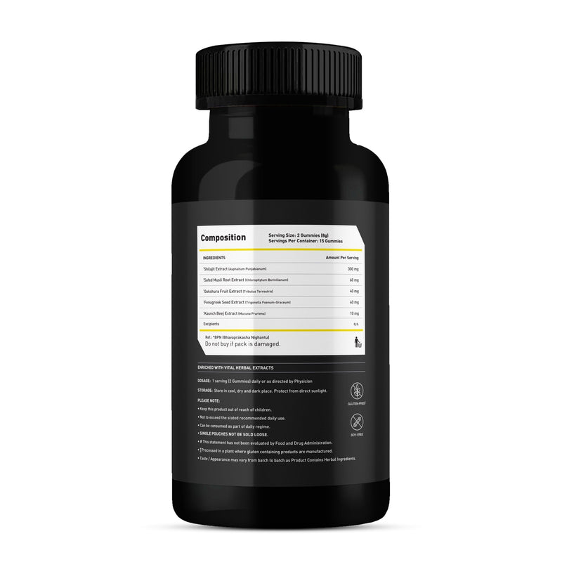 Dr Batra’s NutriGood Shilajit Plus Gummies – Boosts Stamina, Manages Stress & Enhances Vitality - 30 Gummies - Dr Batra's