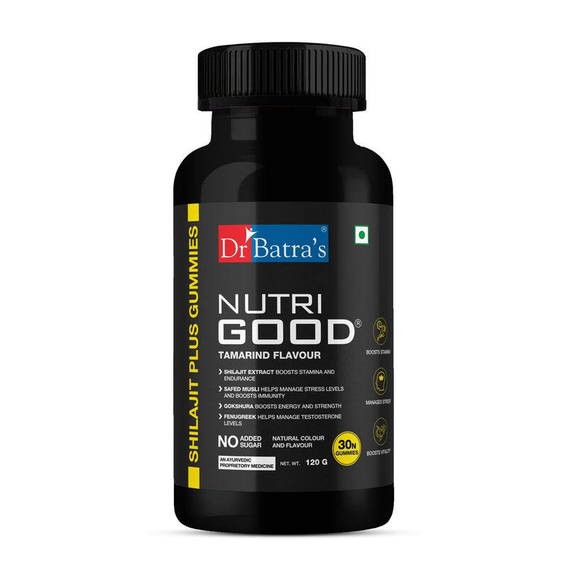 Dr Batra’s NutriGood Shilajit Plus Gummies – Boosts Stamina, Manages Stress & Enhances Vitality - 30 Gummies - Dr Batra's