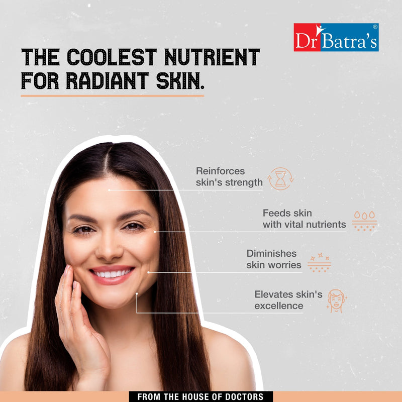 Dr Batra's Nutrigood Skin Gummies for Wrinkle - Free Ageless Skin | Pack of 30 Gummies - Dr Batra's