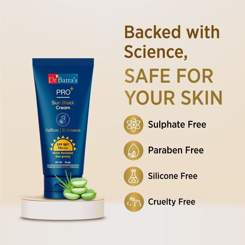 PRO+ Sun Block Cream - Sunscreen SPF 50+ PA+++ - Dr Batra's