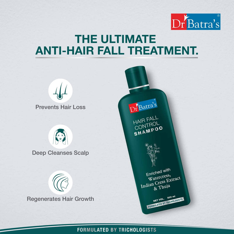 Dr Batra’s Hair Fall Control Shampoo with Natural Ingredients for Men & Women - Dr Batra's