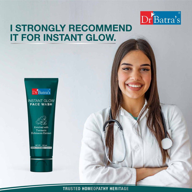 Dr Batra's Instant Glow Face Wash Enriched With Tumeric For Healthy & Glowing Skin - Dr Batra's