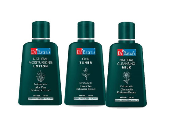 Dr.Batars Skin Pampering combo ( Cleansing Milk + Toner +moisturizing lotion) - Dr Batra's