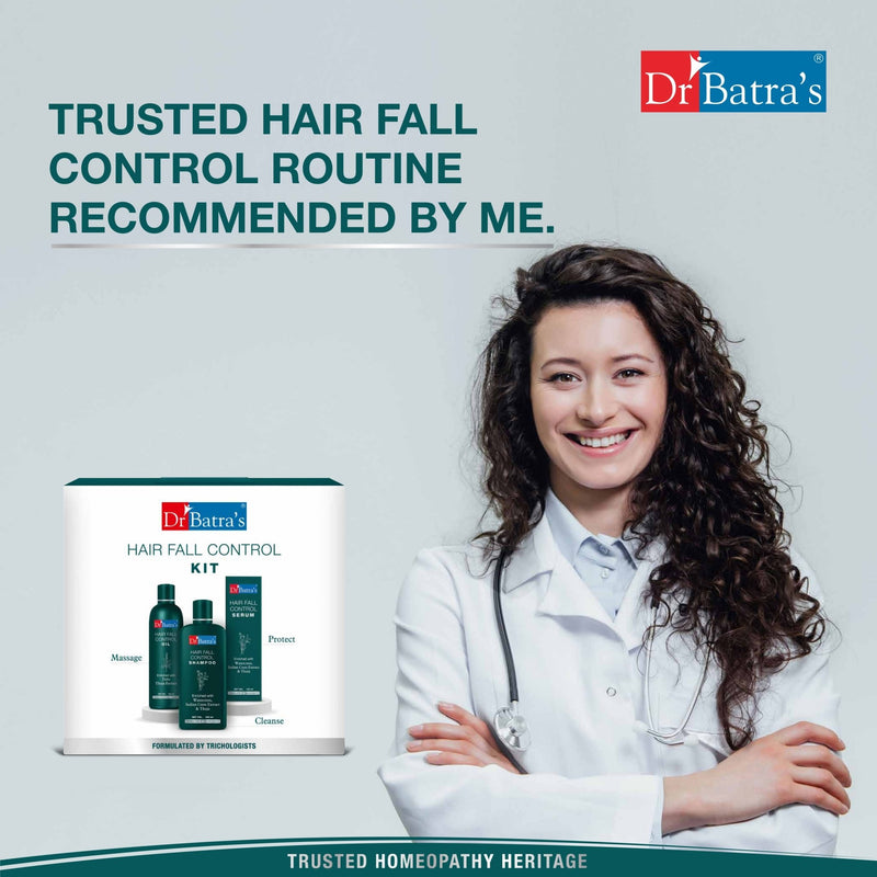 Hair Fall Control Kit - Shampoo, Oil and Serum - Dr Batra's