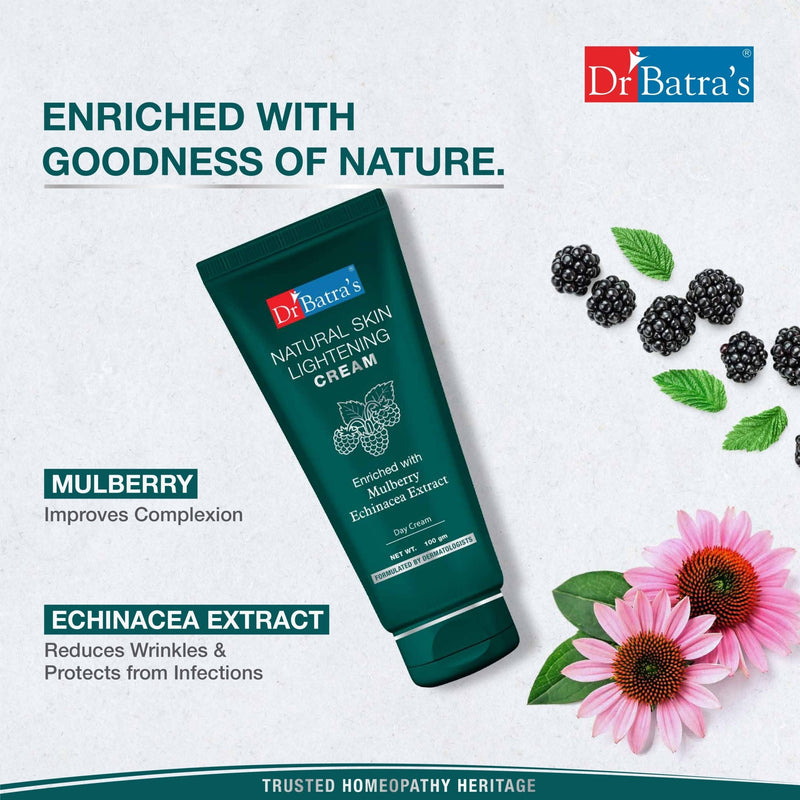 Natural Skin Lightening Cream Enriched With Mulbery Echinacea Extract - Dr Batra's