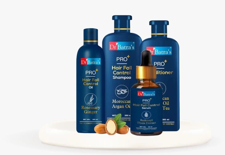 Pro+ Hair Fall Control Regime - Shampoo, Conditioner, Hair Oil, Hair Fall Serum - Dr Batra's