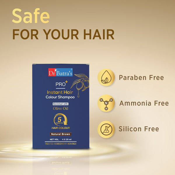 Pro+ Instant Hair Colour Shampoo - Dr Batra's