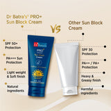 PRO+ Sun Block Cream - Sunscreen SPF 50+ PA+++ - Dr Batra's